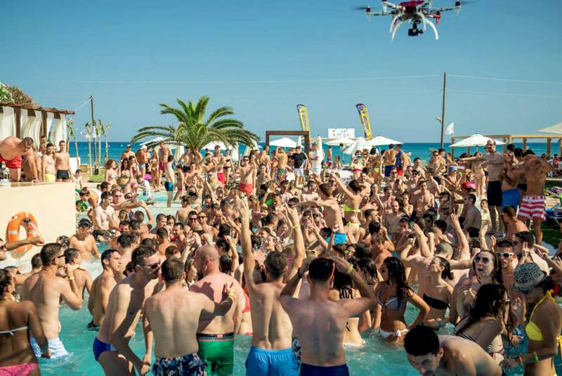 Beach party in Zante